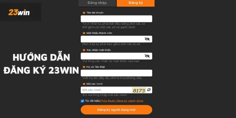 Đăng ký 23win chỉ mất 3 bước